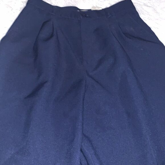 Vintage Navy High Waist Trouser Pants Size 12 Average - Picture 5 of 11